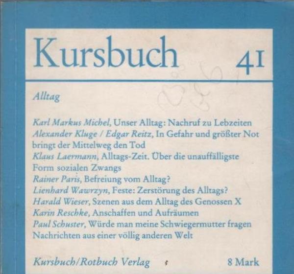 Kursbuch 41; September 1975 : Alltag