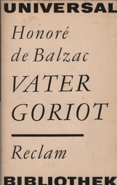 Vater Goriot : Roman.