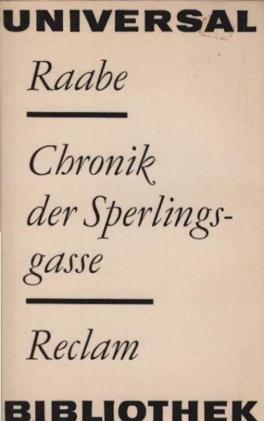 Chronik der Sperlingsgasse : [Roman].
