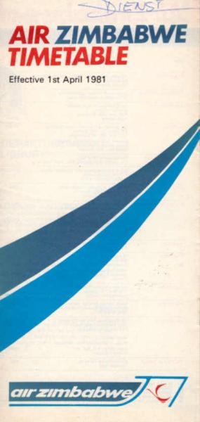 Timetable Effective 1st April 1981 (Faltblatt)
