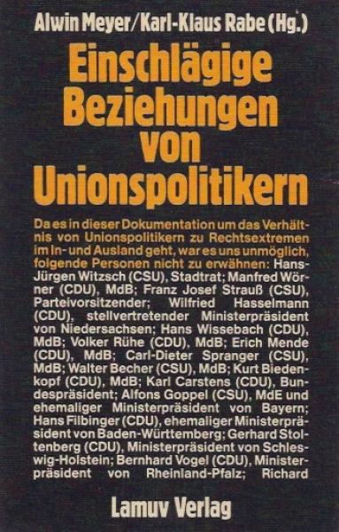 Einschlägige Beziehungen von Unionspolitikern.