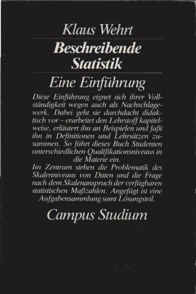 Beschreibende Statistik : e. Einführung