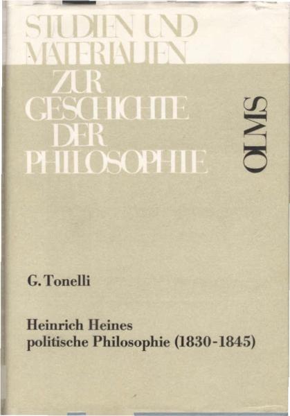 Heinrich Heines politische Philosophie : (1830 - 1845).