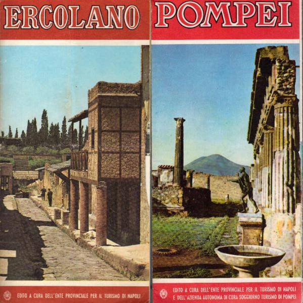2 Faltblätter - Reisen: Italien ; 1. Ercolano , 2. Pompei