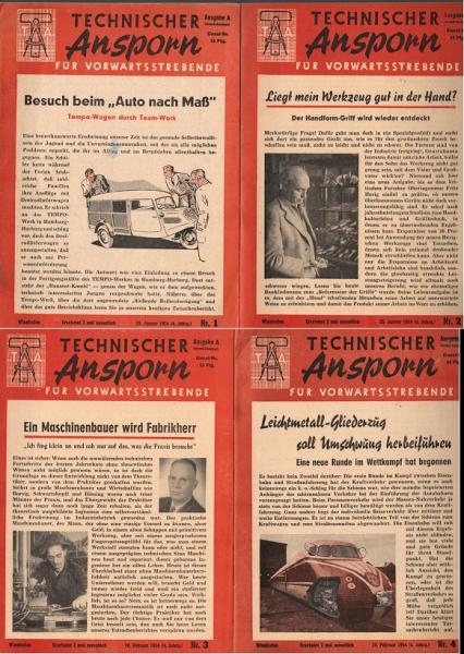 Technischer Ansporn für Vorwärtsstrebende. Nr. 1 - 4, 1954.