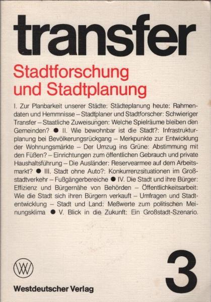 Stadtforschung und Stadtplanung.