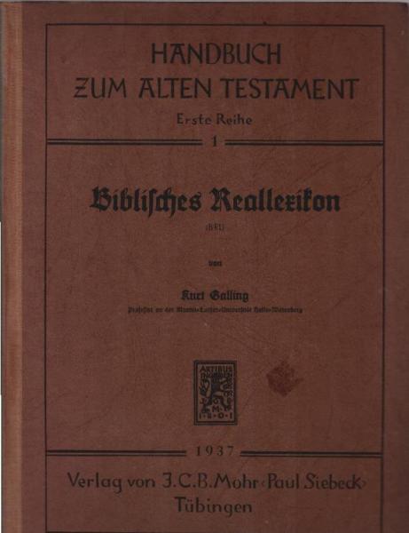 Biblische Reallexikon.