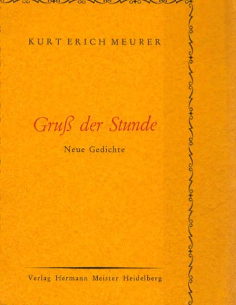 Gruss der Stunde : Neue Gedichte.