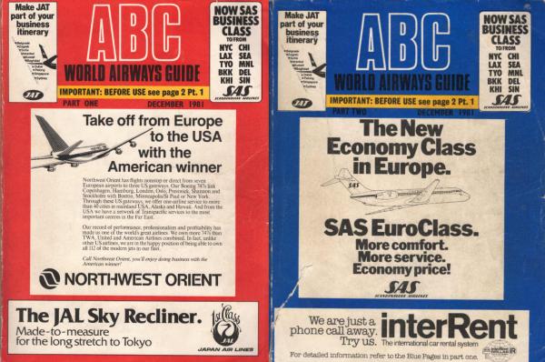 ABC World Airways Guide No. 570 ; December 1981. 2 Parts.