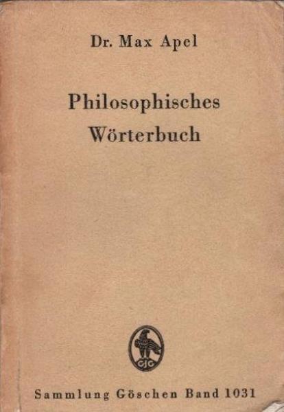 Philosophisches Wörterbuch.