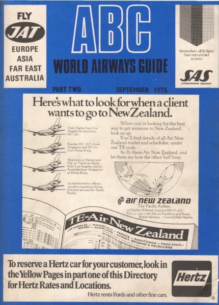 ABC World Airways Guide No. 495 ; September 1975. Part 2.