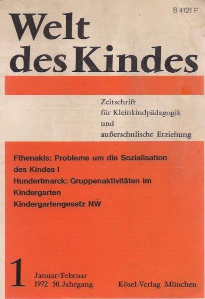 Welt des Kindes, Zeitschrift für Kleinkindpädagogik und außerschulische Erziehung.