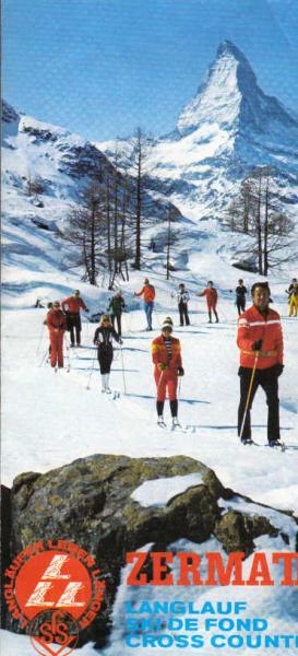 Zermatt : Langlauf (Faltblatt mit Loipenplan)