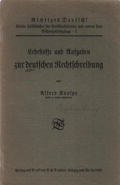 Lehrstoffe und Aufgaben zur deutschen Rechtschreibung.