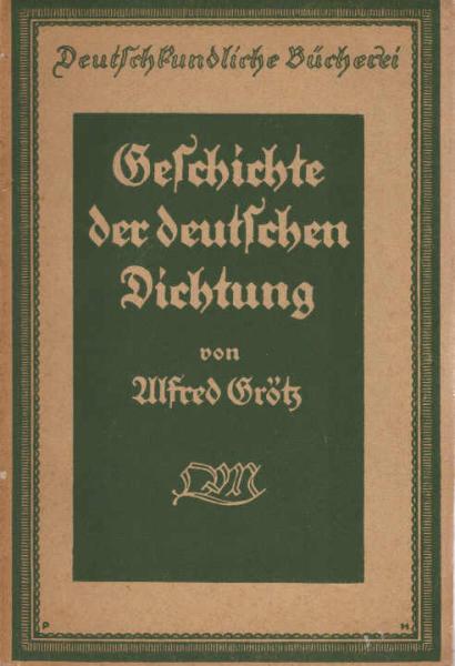 Geschichte der deutschen Dichtung im Überblick.