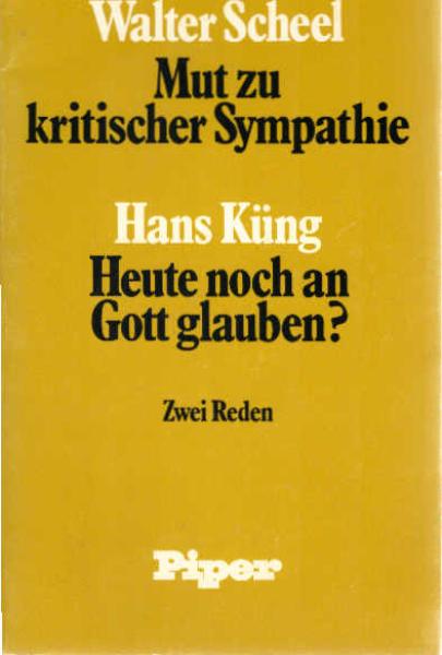 Mut zu kritischer Sympathie.