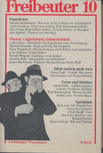 Freibeuter 10. Thema: Ungleichheit, Brüderlichkeit