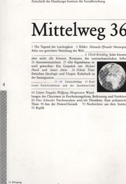 Mittelweg 36 : Zeitschrift des Hamburger Instituts für Sozialforschung; 4 / 2002.