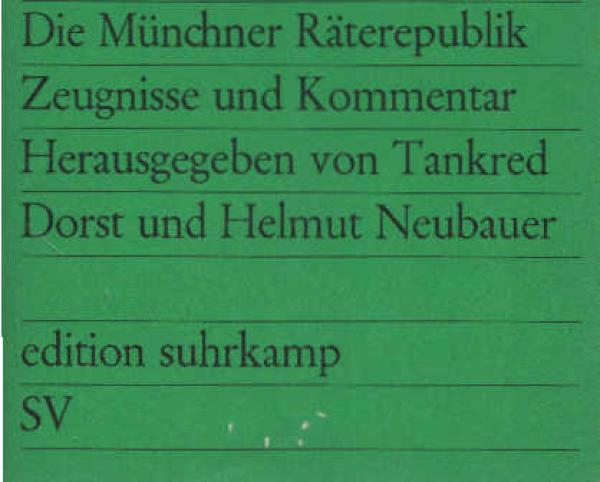 Die Münchner Räterepublik: Zeugnisse und Kommentare
