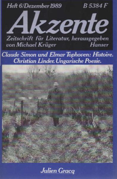 Akzente. Zeitschrift für Literatur. Heft 6 / Dezember 1989.