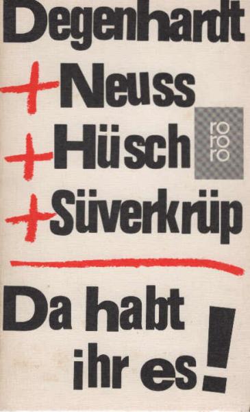 Da habt ihr es! : Stücke u. Lieder f. e. dt. Quartett.