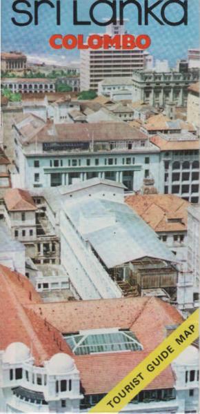 Sri Lanka Colombo. Tourist Guide Map.