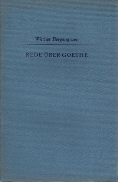 Rede über Goethe.