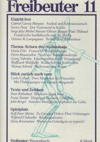 Freibeuter 11. Thema: Krisen des Sozialstaats