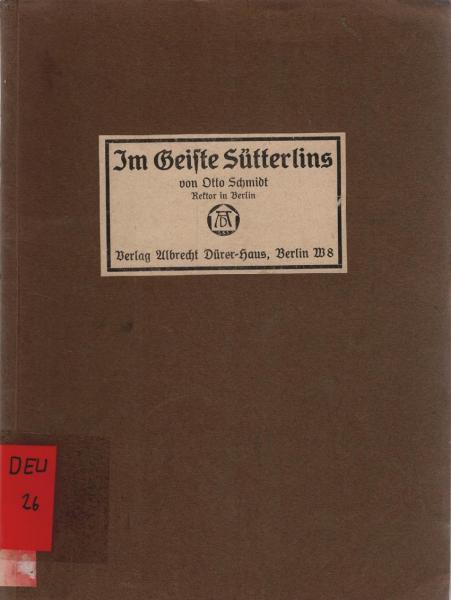 Im Geiste Sütterlins : methodische Ergänzungen zu Sütterlins Neuem Leitfaden für den Schreibunterricht.