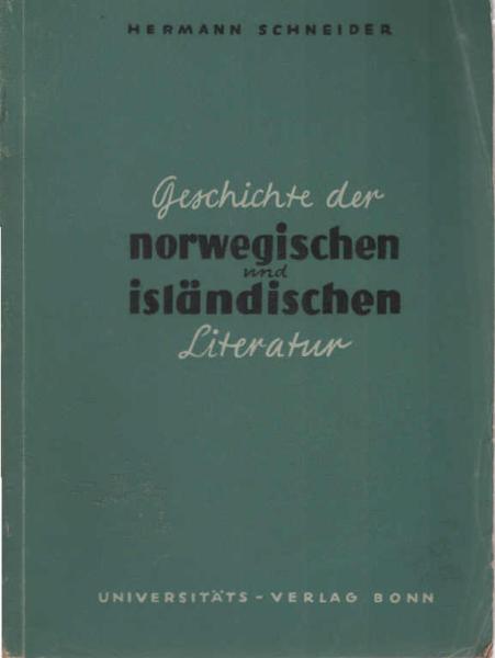 Geschichte der norwegischen und isländischen Literatur.