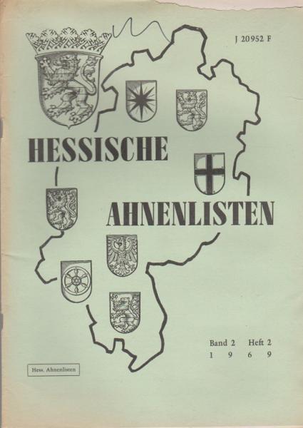 Hessische Ahnenlisten; Band 2, Heft 2, 1969.