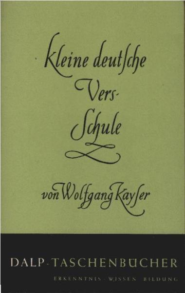 Kleine deutsche Versschule.