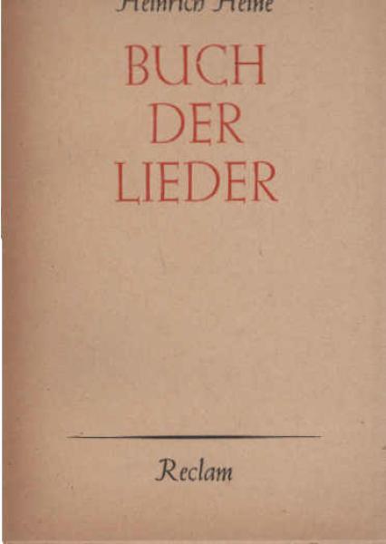 Heinrich Heines Buch der Lieder.