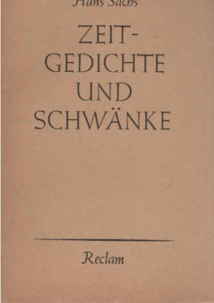 Zeitgedichte und Schwänke : Ausgew. Werke.
