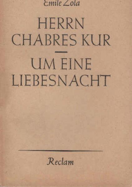 Herrn Chabres Kur : Um eine Liebesnacht.