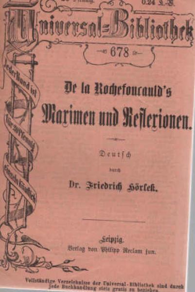 Maximen und Reflexionen.