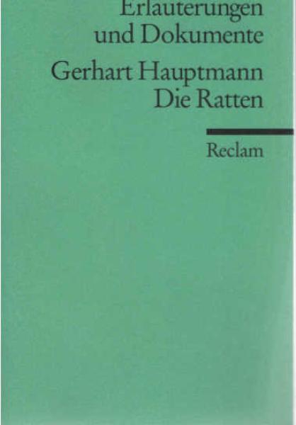 Gerhart Hauptmann, Die Ratten.