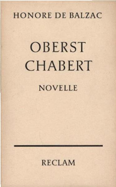 Oberst Chabert : Novelle.