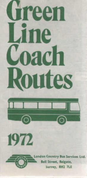 Green Line Coach Routes 1972