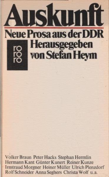 Auskunft : neue Prosa aus d. DDR.
