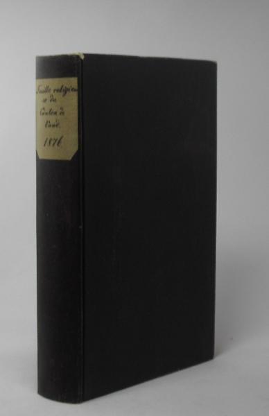 Feuille Religieuse du Canton de Vaud. Année 1876.
