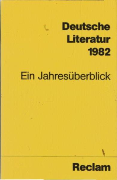 Deutsche Literatur; Teil: 1982.
