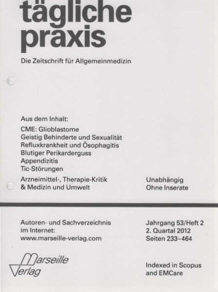 Tägliche Praxis. Die Zeitschrift für Allgemeinmedizin. Heft 2, Jahrgang 53.