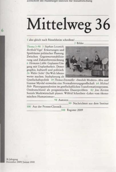 Mittelweg 36 : Zeitschrift des Hamburger Instituts für Sozialforschung; Dezember 2009 / Januar 2010