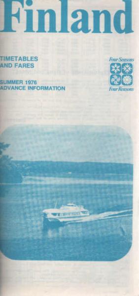 Finland Timetables and fares Summer 1976 advance information