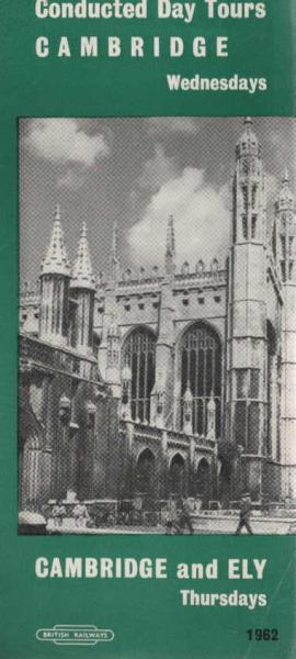 British Railways Cambridge Day Tours Prospekt 1962