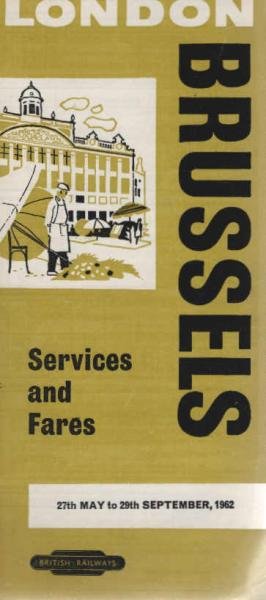 British Railways London Brussels Services and Fares September 1962