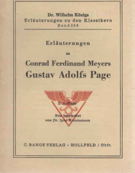 Erläuterungen zu Conrad Ferdinand Meyers Gustav Adolfs Page.
