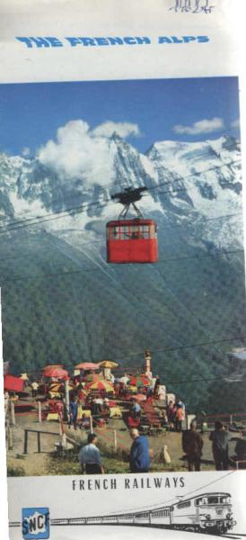 SNCF The French Alps French Railways 1962 (Werbeprospekt)