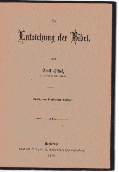 Entstehung der Bibel.